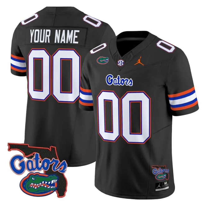 Men's Florida Gators ACTIVE PLAYER Custom Black 2024 F.U.S.E. Florida Patch Vapor Limited Stitched Football Jersey